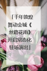 千年敦煌舞动金城《丝路花雨》开启常态化驻场演出