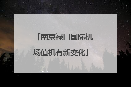 南京禄口国际机场值机有新变化