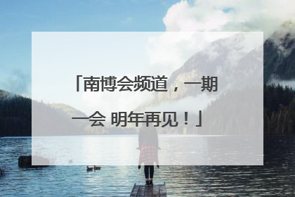 南博会频道，一期一会 明年再见！