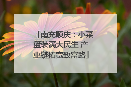 南充顺庆：小菜篮装满大民生 产业链拓宽致富路