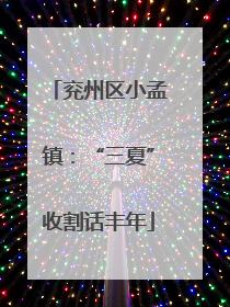 兖州区小孟镇：“三夏”收割话丰年