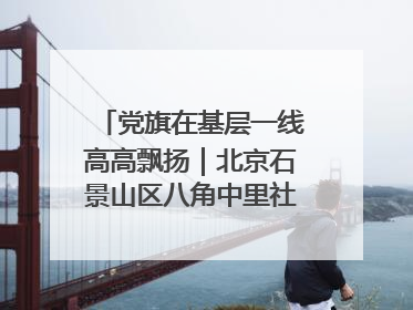 党旗在基层一线高高飘扬｜北京石景山区八角中里社区党委：用脚步丈量民生