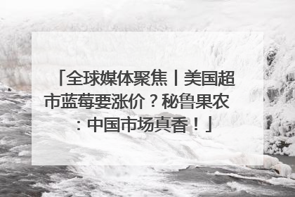 全球媒体聚焦丨美国超市蓝莓要涨价？秘鲁果农：中国市场真香！
