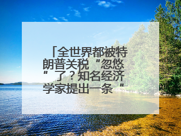 全世界都被特朗普关税“忽悠”了？知名经济学家提出一条“多赢”建议
