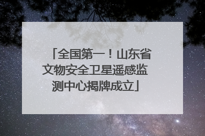 全国第一!山东省文物安全卫星遥感监测中心揭牌成立