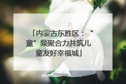 内蒙古东胜区：“童”频聚合力共筑儿童友好幸福城