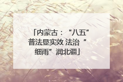 内蒙古：“八五”普法显实效 法治“细雨”润北疆