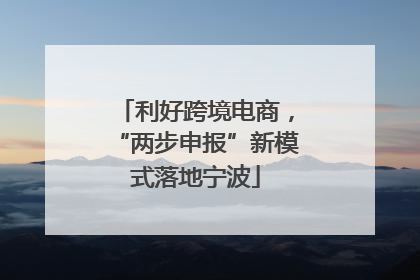 利好跨境电商，“两步申报”新模式落地宁波