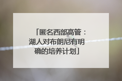 匿名西部高管：湖人对布朗尼有明确的培养计划