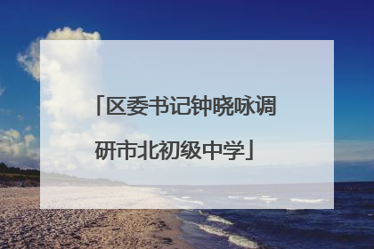 区委书记钟晓咏调研市北初级中学