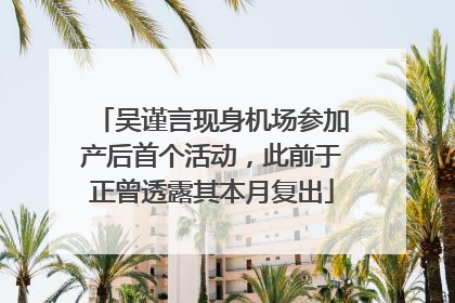 吴谨言现身机场参加产后首个活动，此前于正曾透露其本月复出