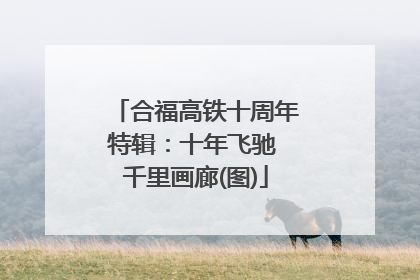 合福高铁十周年特辑：十年飞驰 千里画廊(图)