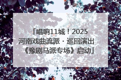 唱响11城！2025河南戏曲流派・巡回演出《豫剧马派专场》启动