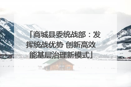 商城县委统战部：发挥统战优势 创新高效能基层治理新模式