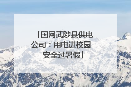 国网武陟县供电公司：用电进校园  安全过暑假