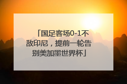 国足客场0-1不敌印尼，提前一轮告别美加墨世界杯