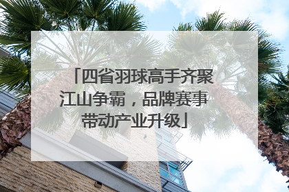 四省羽球高手齐聚江山争霸，品牌赛事带动产业升级