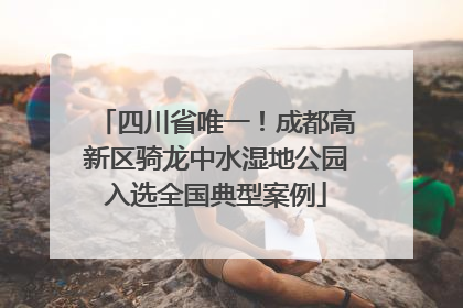 四川省唯一！成都高新区骑龙中水湿地公园入选全国典型案例