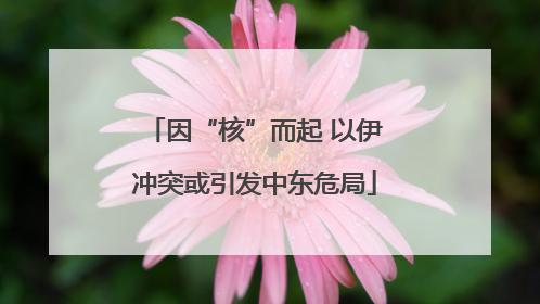 因“核”而起 以伊冲突或引发中东危局