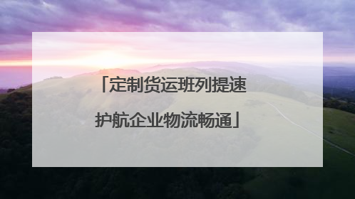 定制货运班列提速 护航企业物流畅通