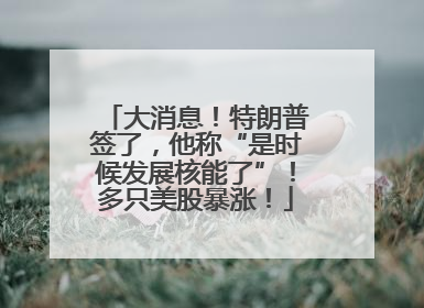 大消息！特朗普签了，他称“是时候发展核能了”！多只美股暴涨！