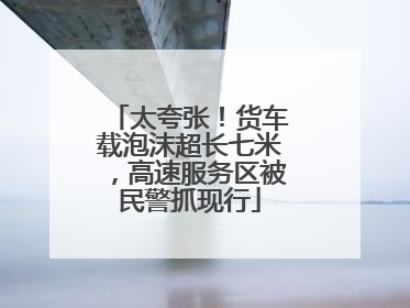 太夸张！货车载泡沫超长七米，高速服务区被民警抓现行