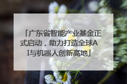 广东省智能产业基金正式启动，助力打造全球AI与机器人创新高地