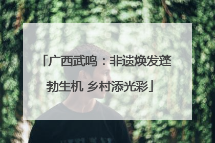广西武鸣：非遗焕发蓬勃生机 乡村添光彩