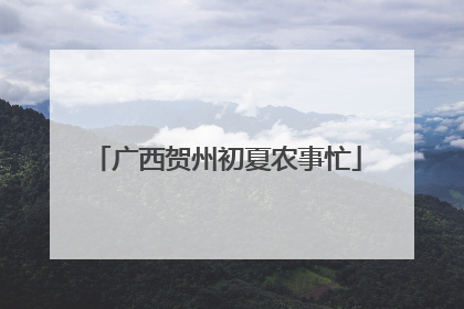 广西贺州初夏农事忙