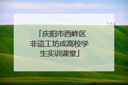 庆阳市西峰区 非遗工坊成高校学生实训课堂