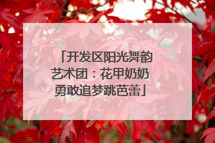 开发区阳光舞韵艺术团：花甲奶奶勇敢追梦跳芭蕾