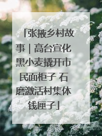 张掖乡村故事｜高台宣化黑小麦撬开市民面柜子 石磨激活村集体钱匣子