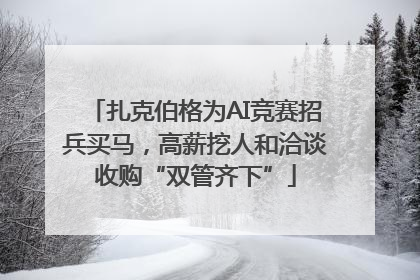 扎克伯格为AI竞赛招兵买马，高薪挖人和洽谈收购“双管齐下”