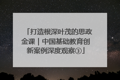 打造根深叶茂的思政金课｜中国基础教育创新案例深度观察③