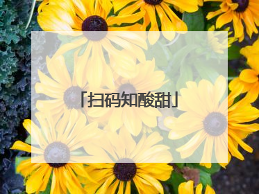 扫码知酸甜