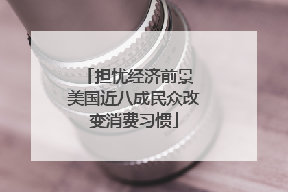 担忧经济前景 美国近八成民众改变消费习惯