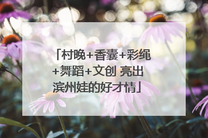 村晚+香囊+彩绳+舞蹈+文创 亮出滨州娃的好才情