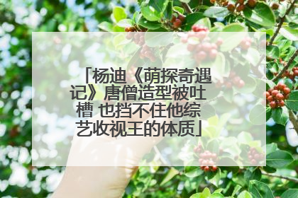 杨迪《萌探奇遇记》唐僧造型被吐槽 也挡不住他综艺收视王的体质