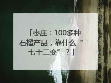 枣庄：100多种石榴产品，靠什么“七十二变”？