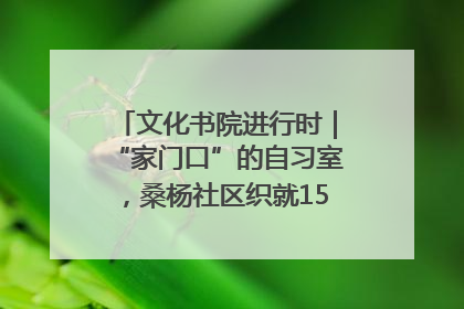 文化书院进行时｜“家门口”的自习室，桑杨社区织就15分钟学习生活圈
