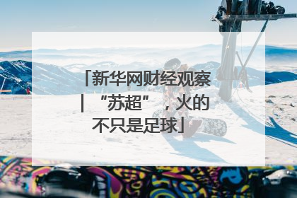 新华网财经观察｜“苏超”，火的不只是足球