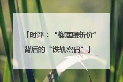 时评：“榴莲腰斩价”背后的“铁轨密码”