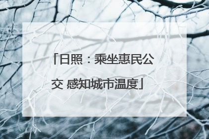 日照：乘坐惠民公交 感知城市温度