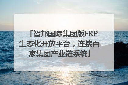 智邦国际集团版ERP生态化开放平台，连接百家集团产业链系统