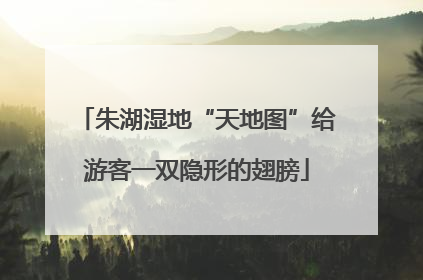 朱湖湿地“天地图”给游客一双隐形的翅膀