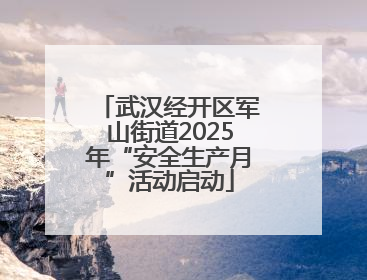 武汉经开区军山街道2025年“安全生产月”活动启动