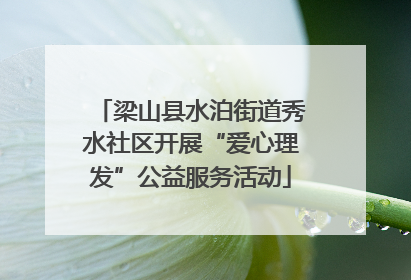 梁山县水泊街道秀水社区开展“爱心理发”公益服务活动