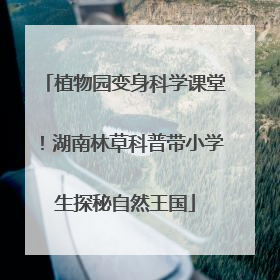 植物园变身科学课堂！湖南林草科普带小学生探秘自然王国