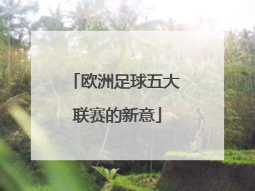 欧洲足球五大联赛的新意