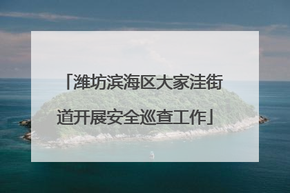 潍坊滨海区大家洼街道开展安全巡查工作